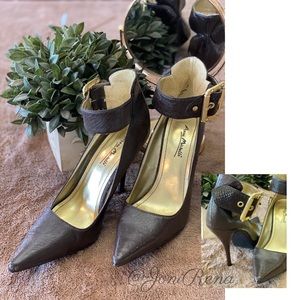 🤎 Brown/Gold Pointed-Toe Heels | SIZE 7 🤎